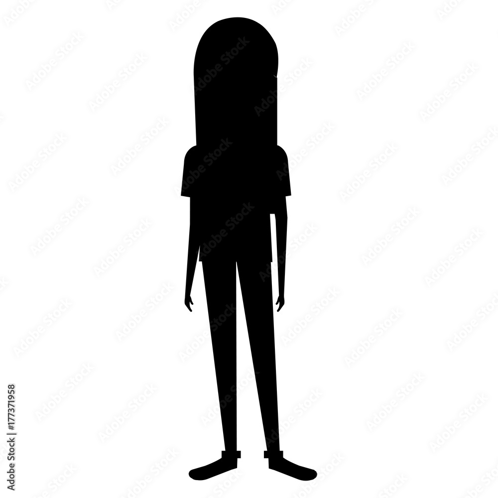 beautiful woman silhouette avatar character beautiful woman silhouette avatar character