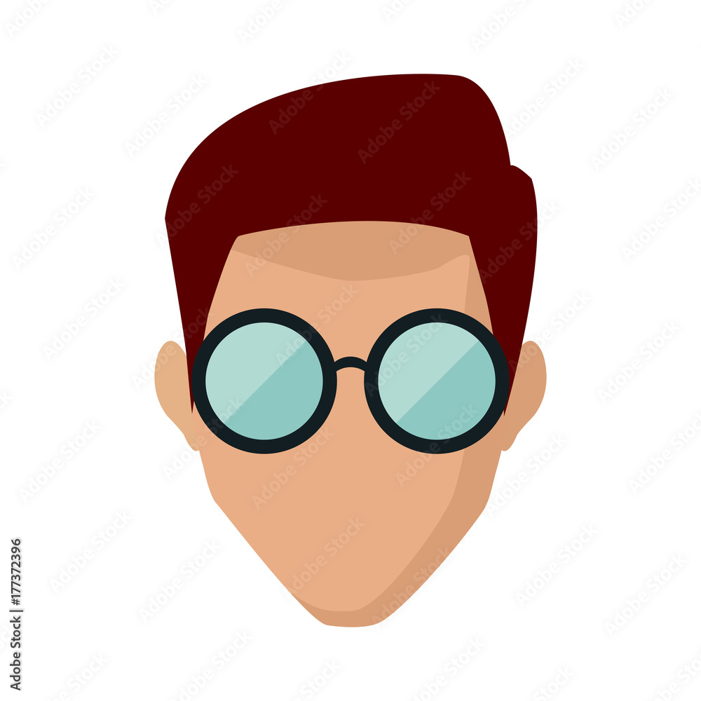 Man face with glasses icon vector illustration graphic design Man face with glasses icon vector illustration graphic design
