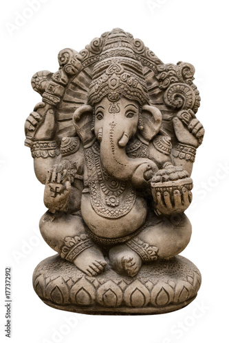 Close-up a statue of Ganesha isolated on background © wacharaphong