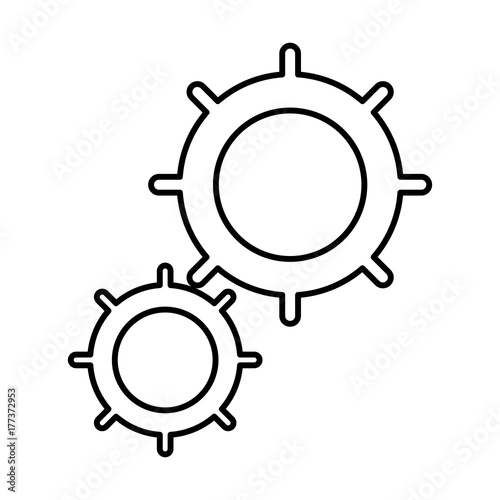 Gears machinery pieces icon vector illustration graphic design