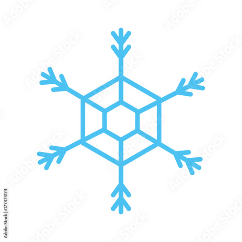 snowflake decorative isolated icon