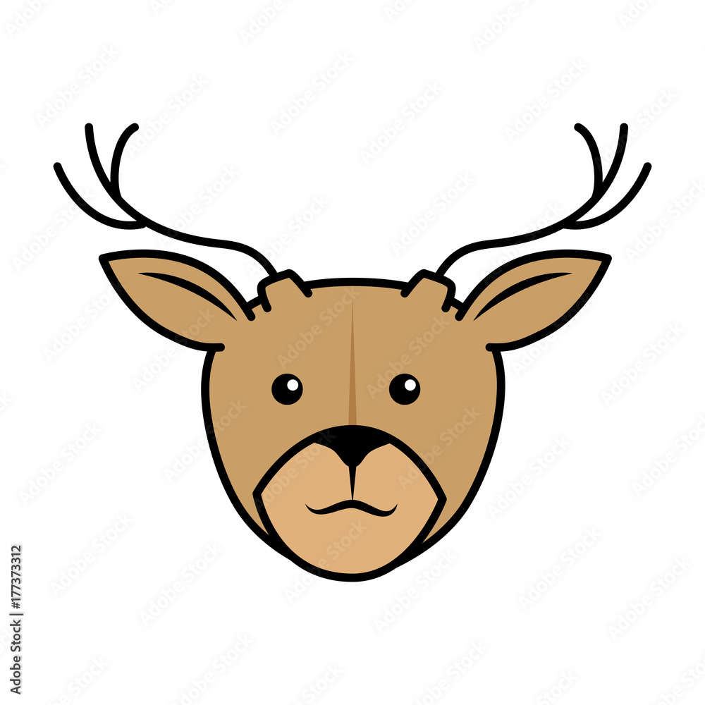 cute reindeer character icon cute reindeer character icon