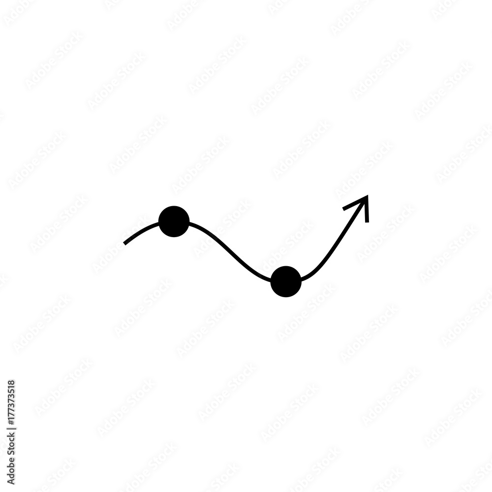 Growing graph Icon Growing graph Icon