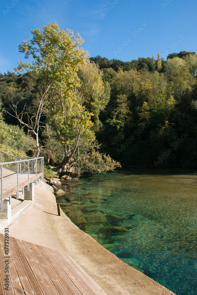 Spiaggietta fluviale alle Mole di Narni, Umbria