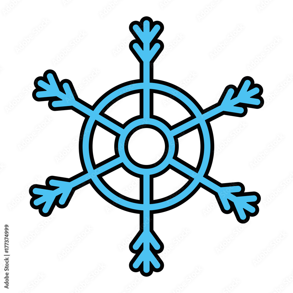 Obraz premium snowflake decorative isolated icon
