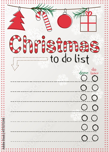 Christmas to do list