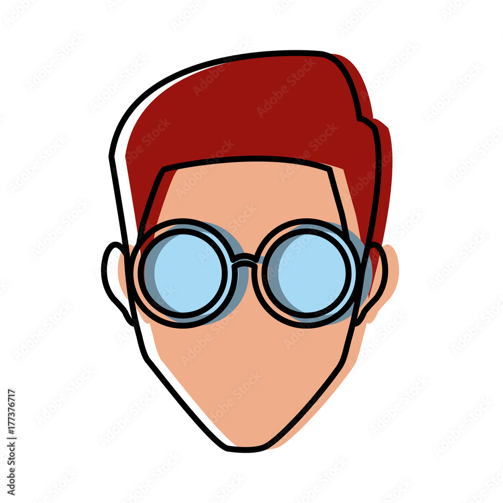 Man face with glasses icon vector illustration graphic design Man face with glasses icon vector illustration graphic design