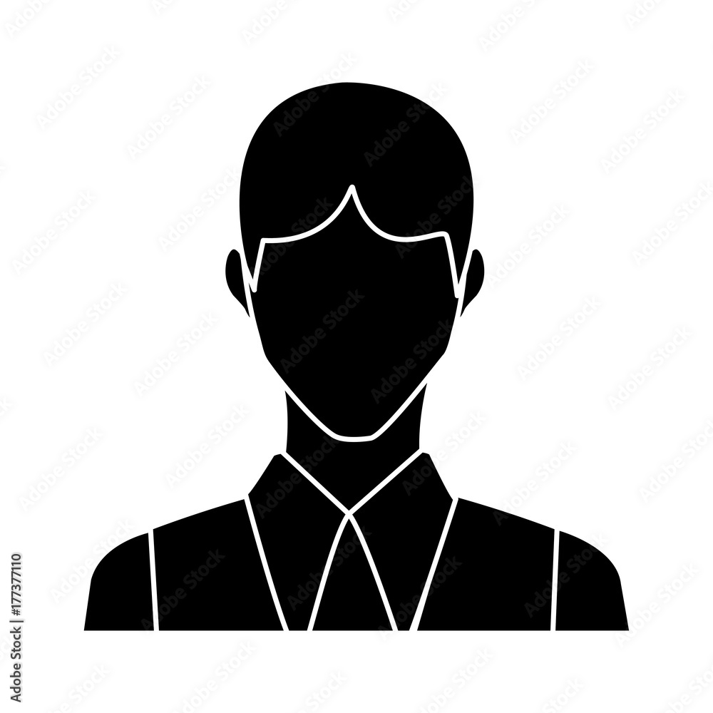 Businessman profile symbol icon vector illustration graphic design