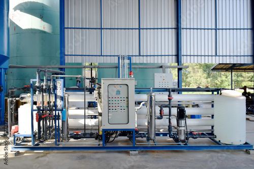 Reverse osmosis membrane system of water plant make up drinking water or soft water for  industrial cooling system