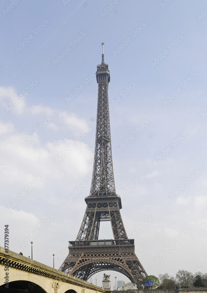 very nice view of eiffel tower in paris