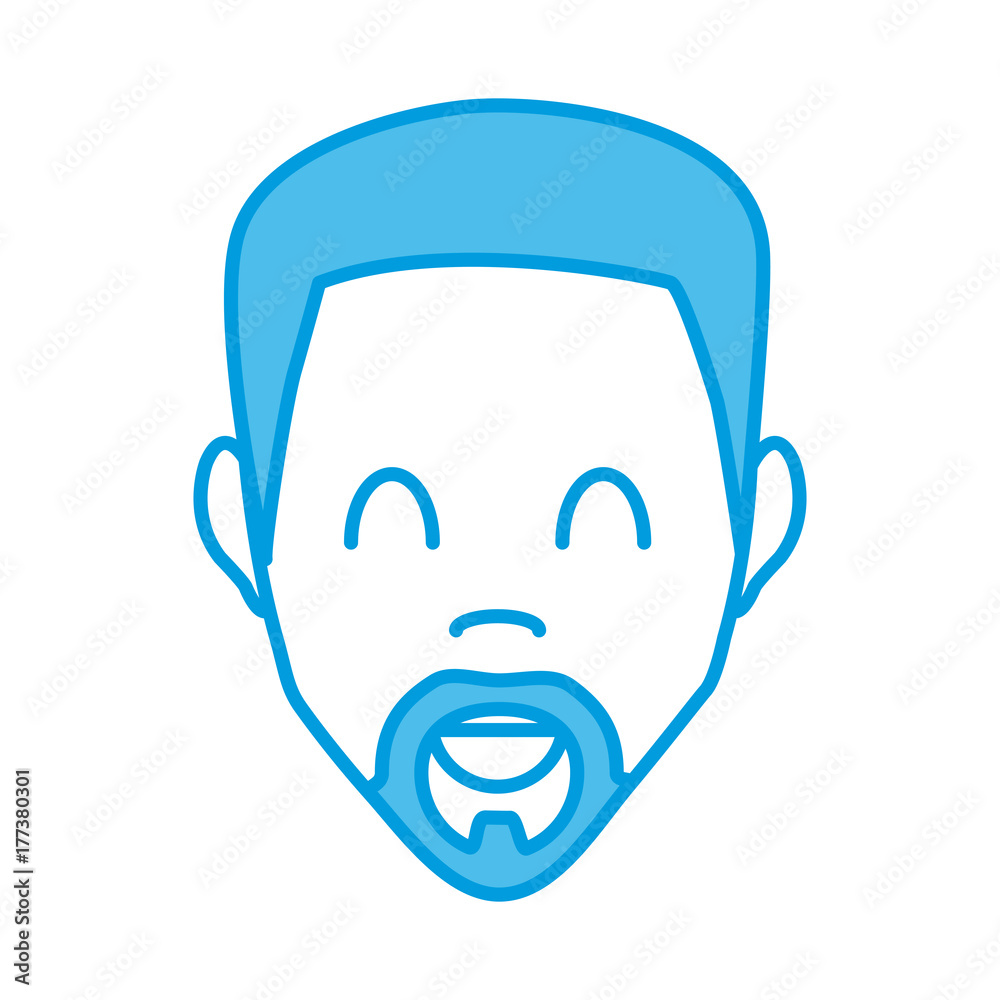 Man smiling face icon vector illustration graphic design