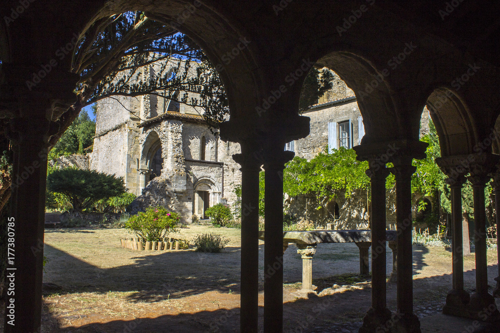 The Abbaye Sainte-Marie de Villelongue, a former Benedictine abbey in Saint-Martin-le-Vieil, Southern France