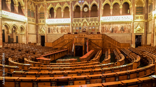 Photography Interior of Hungarian parliament.Budapest