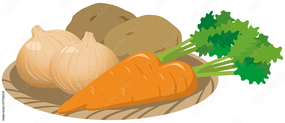 にんじん たまねぎ じゃがいも イメージイラスト Stock Vector Adobe Stock