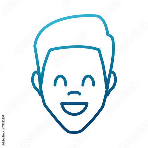 Man smiling face icon vector illustration graphic design