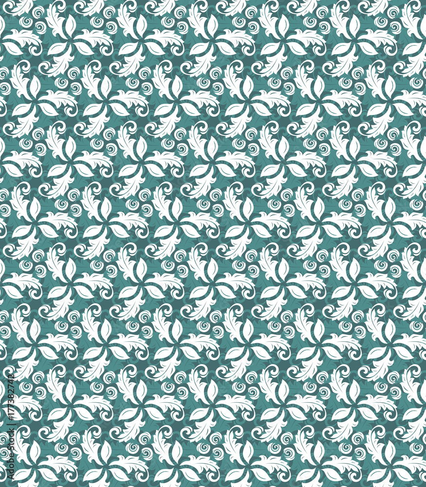 Floral ornament. Seamless abstract classic background with flowers. Pattern with repeating elements