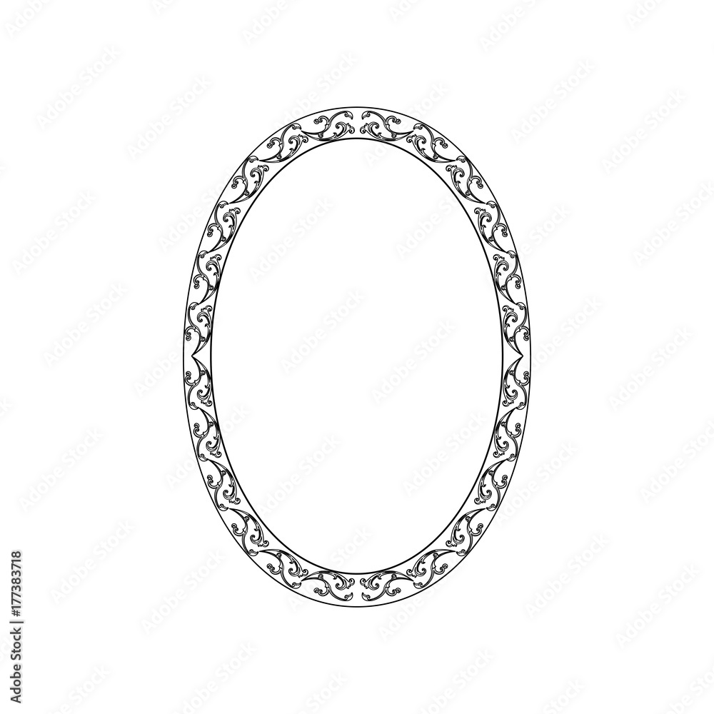 Frame oval card Frame oval card