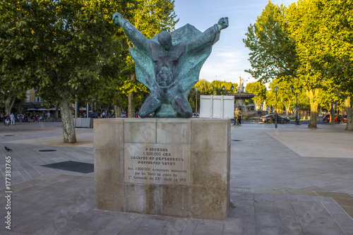 The Cours Mirabeau, a wide thoroughfare in Aix-en-Provence, France