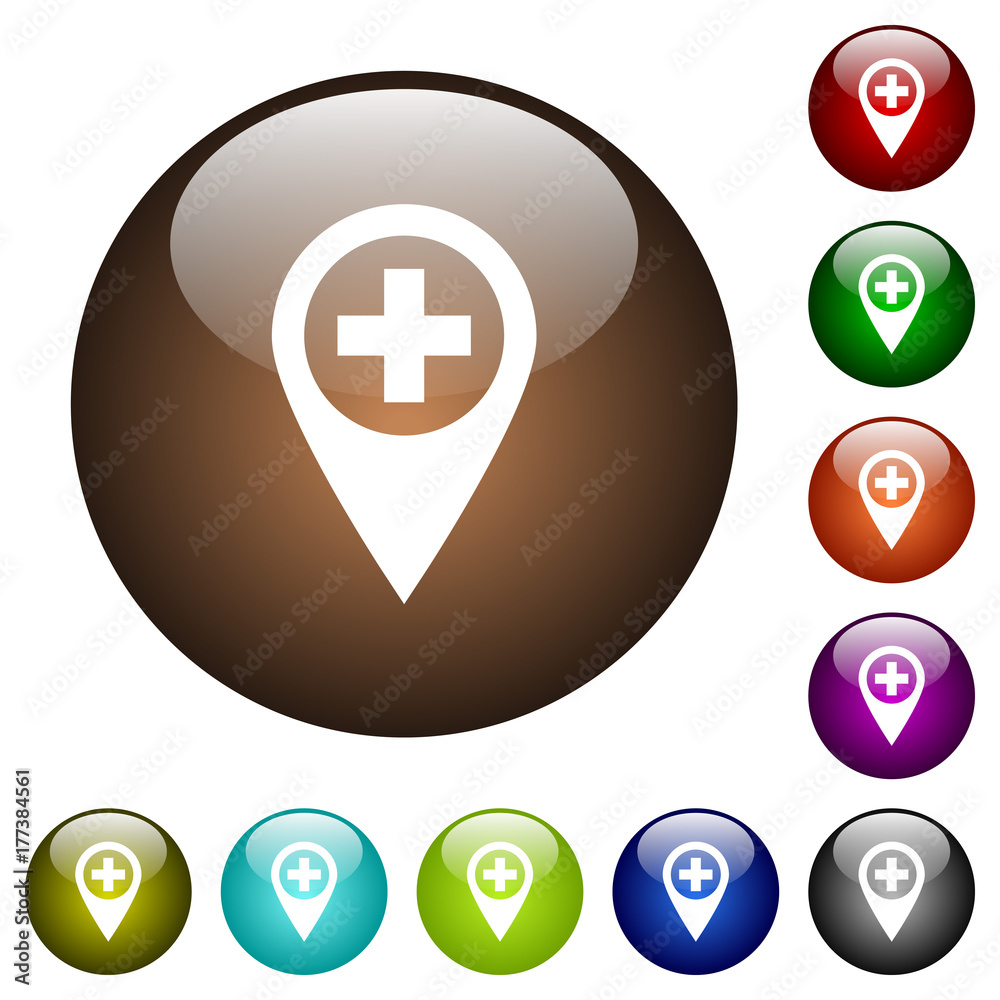 Add new GPS map location color glass buttons Add new GPS map location color glass buttons