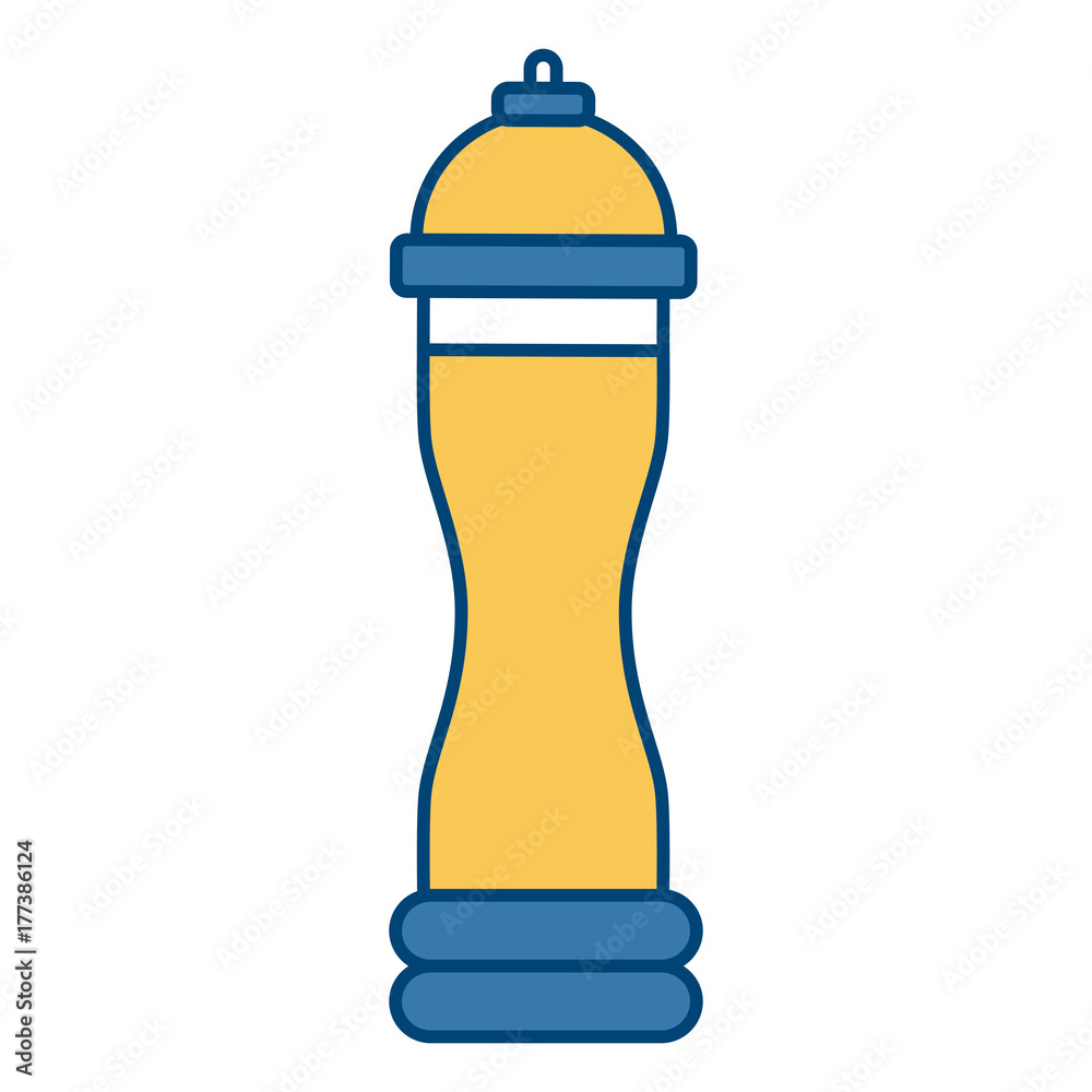 Wooden pepper pot icon vector illustration graphic design Wooden pepper pot icon vector illustration graphic design