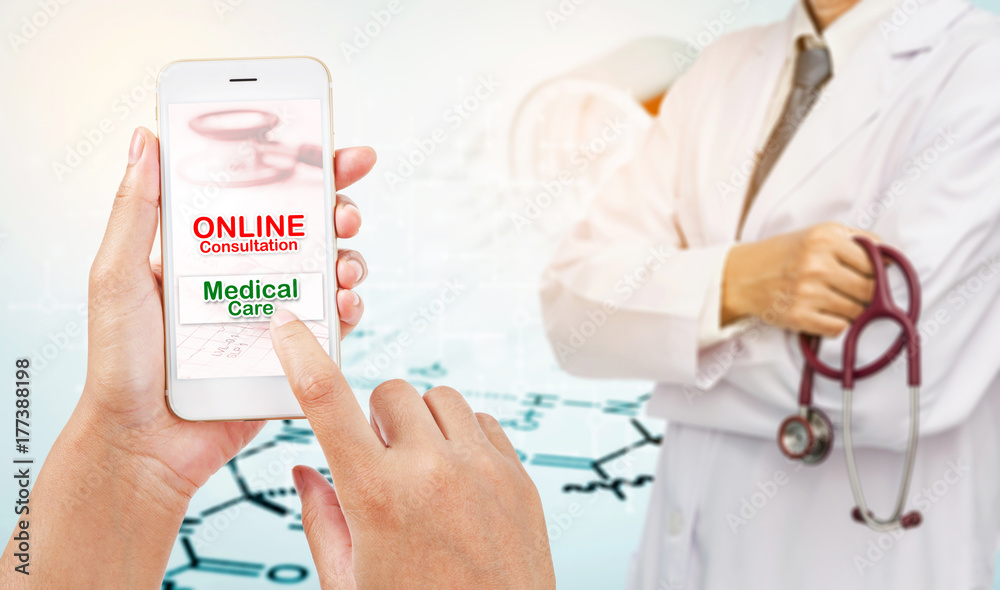 Online consultation medica concept. Online consultation medica concept.