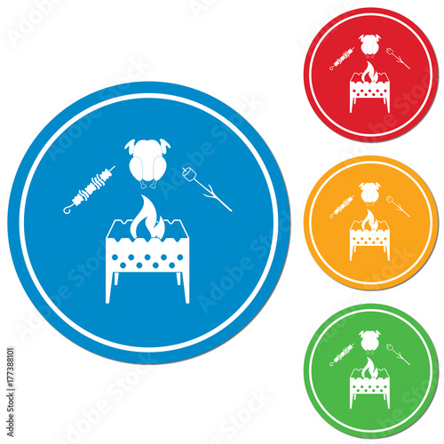 Brazier zephyr, kebab and chicken icon