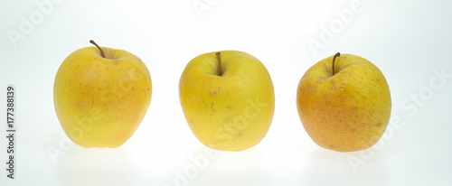 Apples on a row