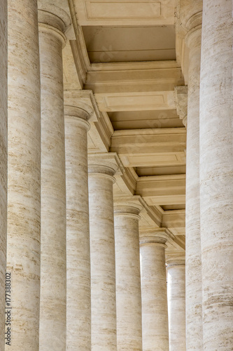 Colonnades in Piazza San Pietro (St. Peter's Square) in Vatican City