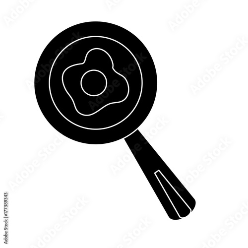 Skillet and turner kitchen utensils icon vector illustration graphic design