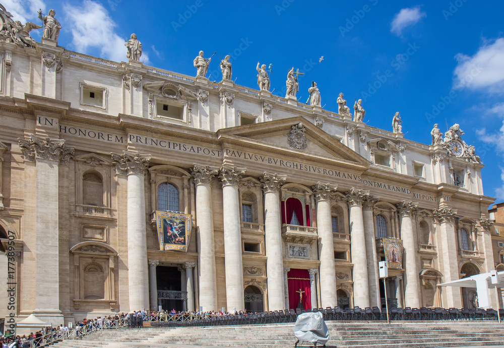 Basilica of St. Peter, church in Vatican City, Rome.