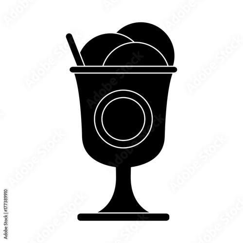 Ice cream cup icon vector illustration graphic design