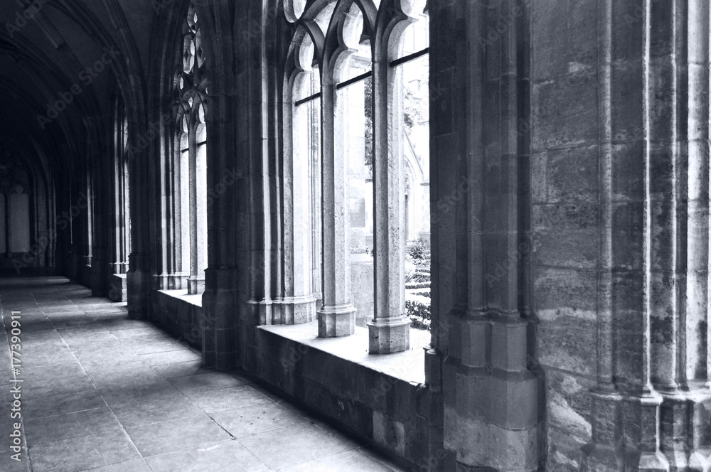 Corridor in the Gothic style
