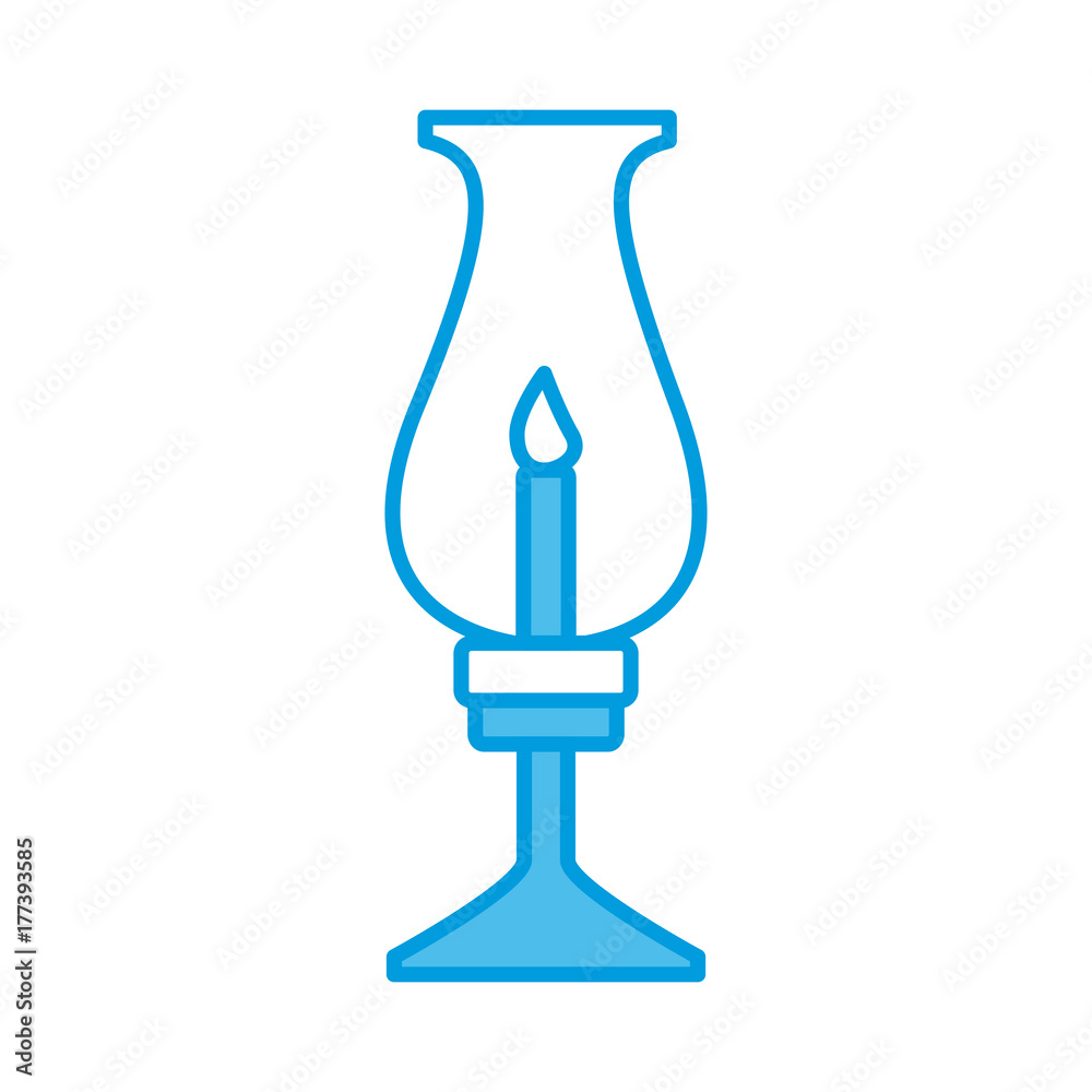 Old lantern with candle icon vector illustration graphic design