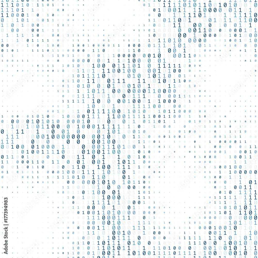 Binary code digital technology background made with zeros and ones