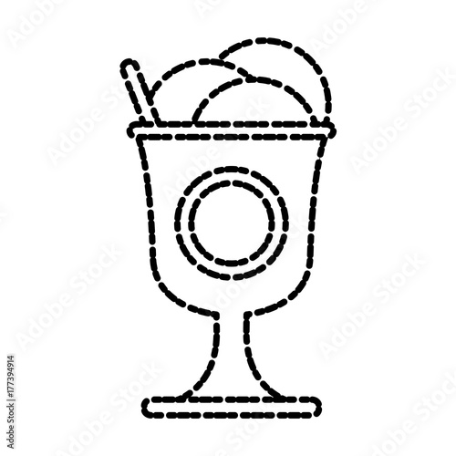 Ice cream cup icon vector illustration graphic design