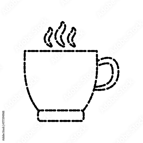 Cute porcelain mug icon vector illustration graphic design