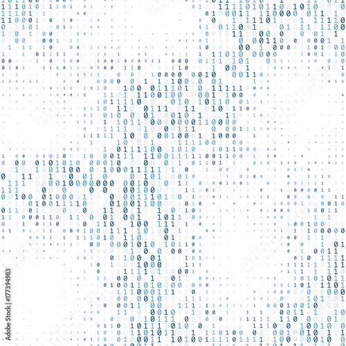 Binary code digital technology background made with zeros and ones