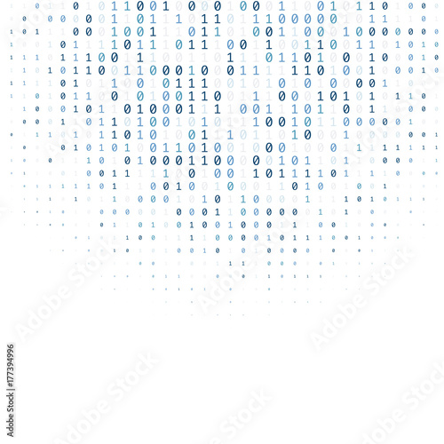 Binary code digital technology background made with zeros and ones