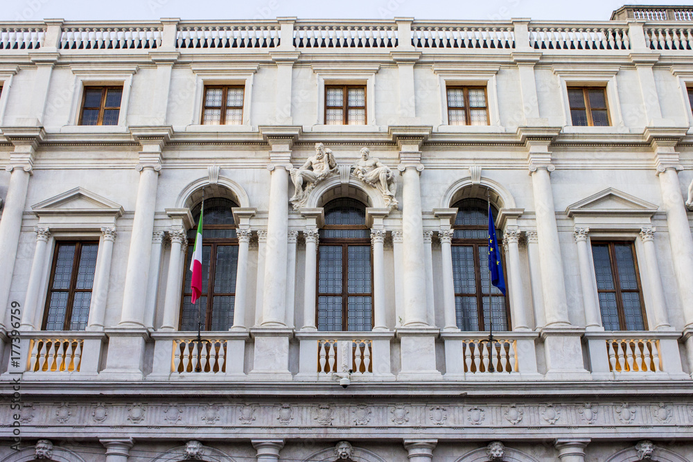 The Biblioteca Civica Angelo Mai on the Piazza Vecchia, occupying the Palazzo Nuovo di Bergamo