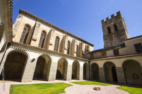 The benedictine Abbey of St Peter and St Paul in Caunes-Minervois, France, in the so-called Land of the Cathars photo