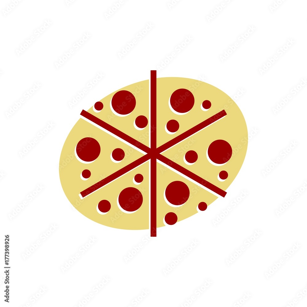 Obraz premium unique pizza logo illustration