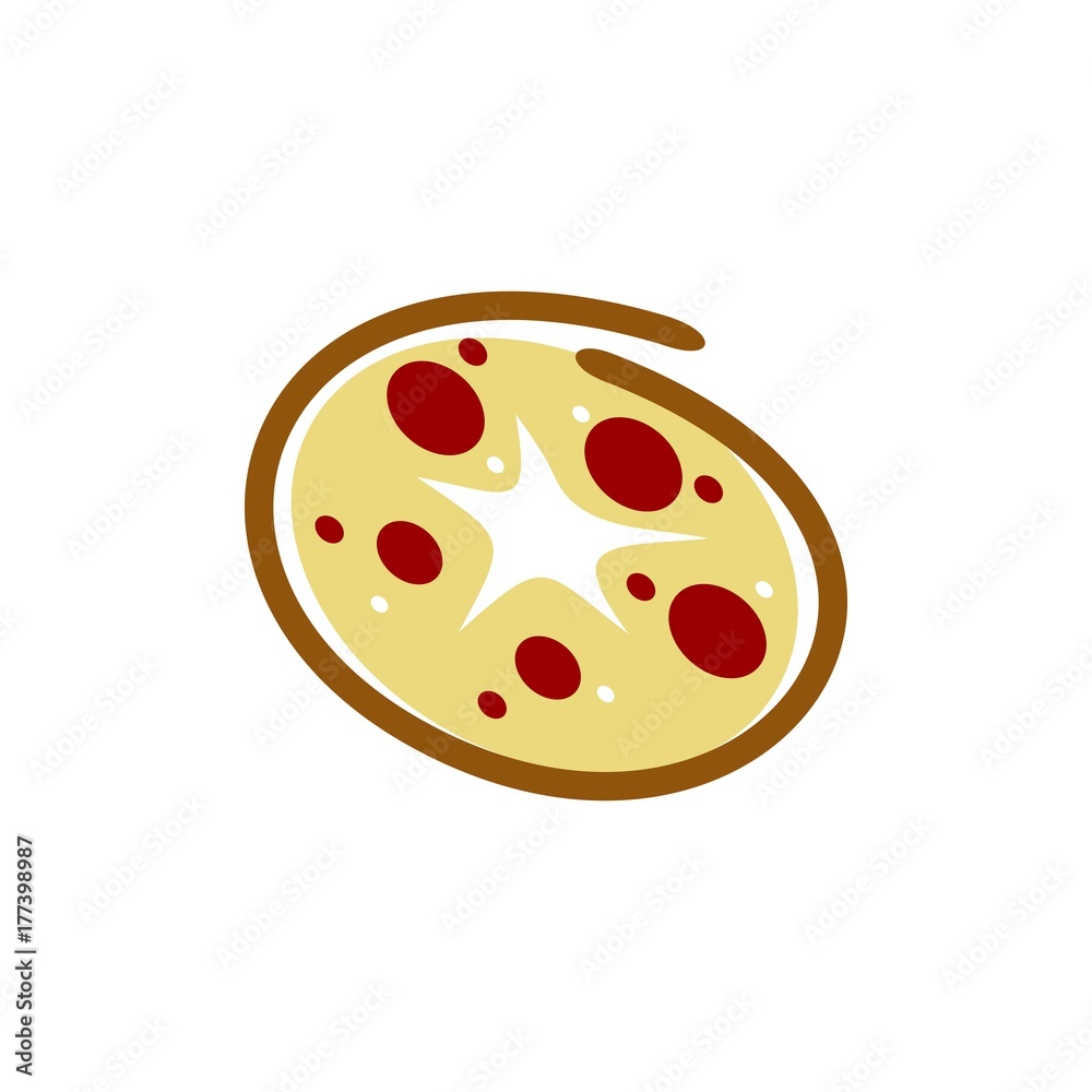 unique pizza logo illustration unique pizza logo illustration