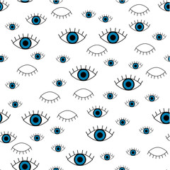 Fototapete Augenmuster Blaue Augen Sticker Mustermix  © Aygun
