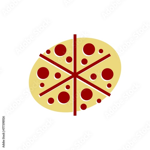 unique pizza logo illustration