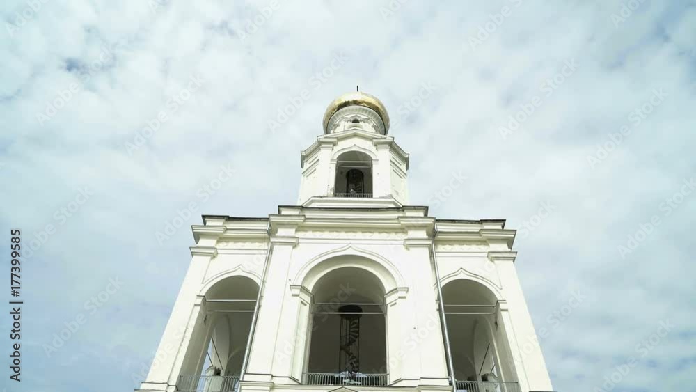 Beautiful view of St. George monastery in Velikiy Novgorod, Russia in warm summer day Beautiful view of St. George monastery in Velikiy Novgorod, Russia in warm summer day