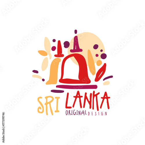 Travel to Sri Lanka logo or label design