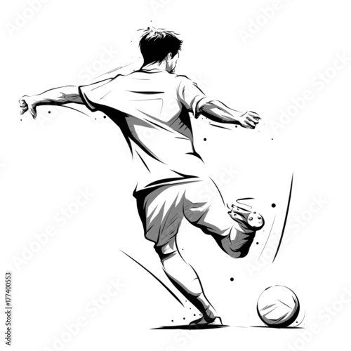 soccer player free kick