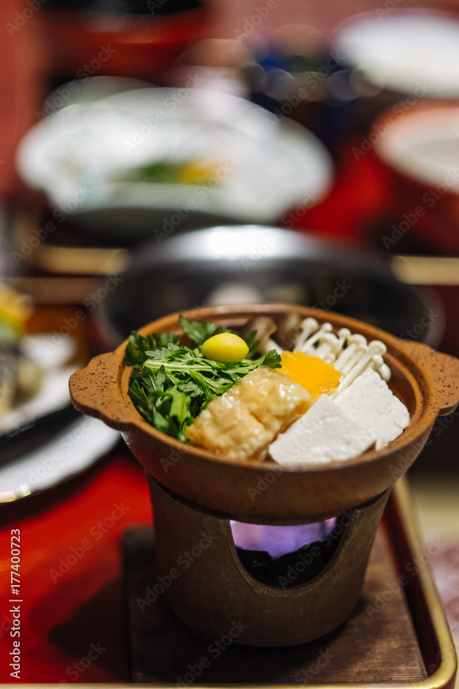 Fototapeta premium Typical Japanese Ryokan food