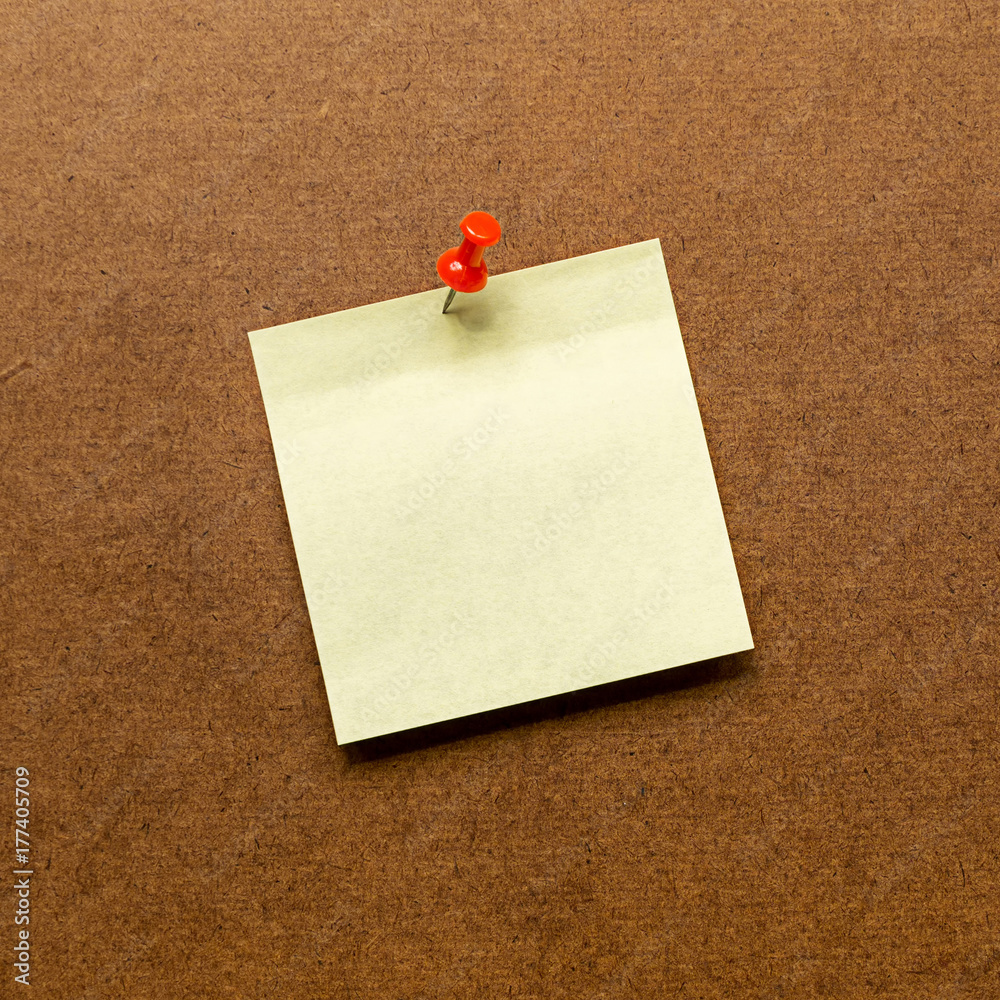 close up yellow post note paper