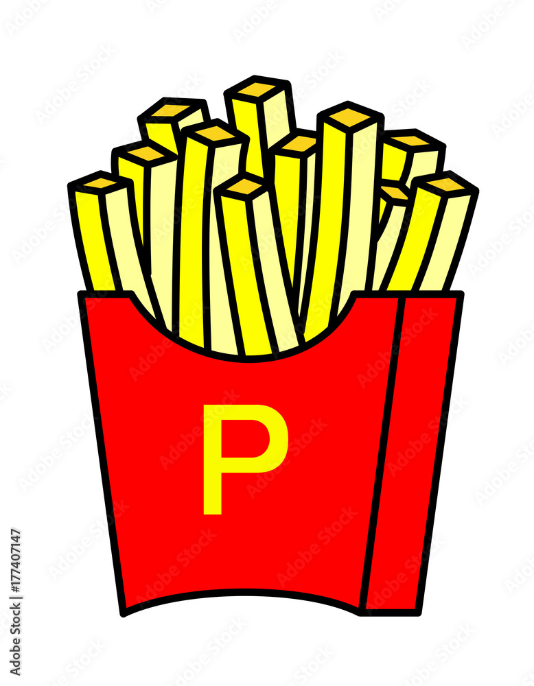 フライドポテト(色、P)